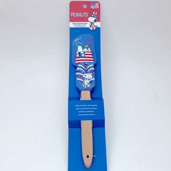 Peanuts Snoopy 2 pack silicone spatula set NWT Red White & Blue - Picture 13 of 13